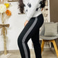 Leggings banda argento